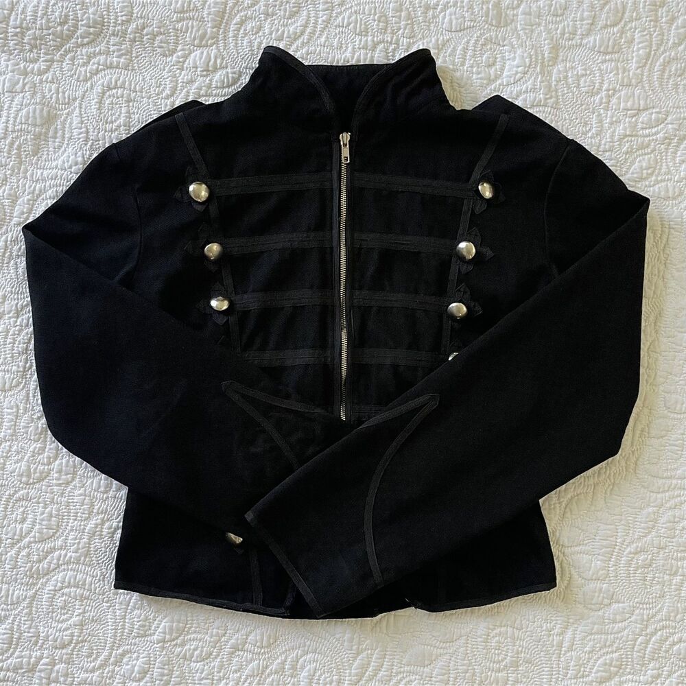 Vintage Criminal Damage Women’s Military Hussar Jacket Black Size S/25